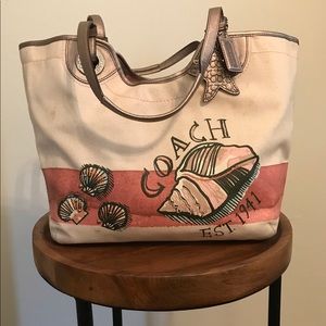 Seashell Coach Tote Purse